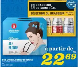 Marché Richelieu BIÈRE ARCHIBALD, BRASSEUR DE MONTRÉAL | BEER offer