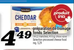 Marché Richelieu PRÉPARATION DE FROMAGE FONDU SELECTION | SELECTION PROCESSED CHEESE FOOD offer