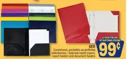 Jean Coutu GEO Selected report covers, report holders and document holders offer