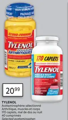 Brunet TYLENOL Acétaminophène sélectionné Arthritique, muscles et corps offer