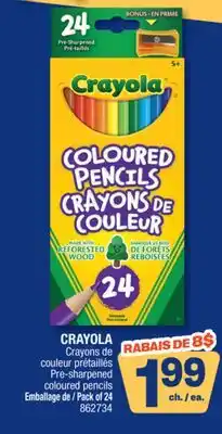 Jean Coutu CRAYOLA Pre-sharpened coloured pencils offer