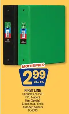 Jean Coutu FIRSTLINE PVC binders offer