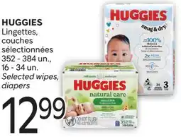 Brunet HUGGIES Lingettes, couches sélectionnées offer