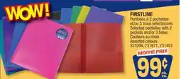 Jean Coutu FIRSTLINE Selected portfolios with 2 pockets and/or 3 holes offer