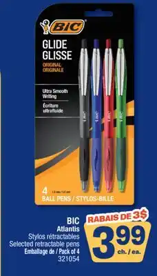 Jean Coutu BIC Atlantis Selected retractable pens offer