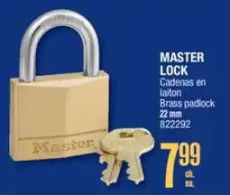 Jean Coutu MASTER LOCK Brass padlock offer