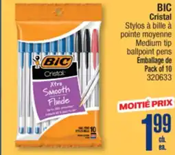 Jean Coutu BIC Cristal Medium tip ballpoint pens offer