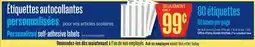 Jean Coutu Personalized self-adhesive labels offer