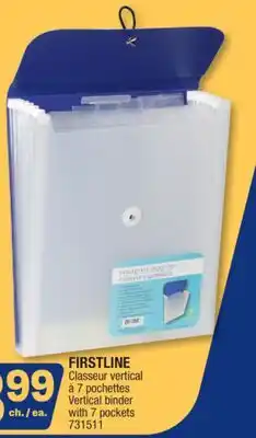Jean Coutu FIRSTLINE Vertical binder with 7 pockets offer