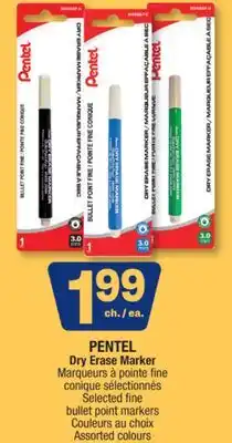 Jean Coutu PENTEL Dry Erase Marker Selected fine bullet point markers offer