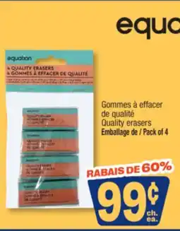 Jean Coutu EQUATION Quality erasers offer