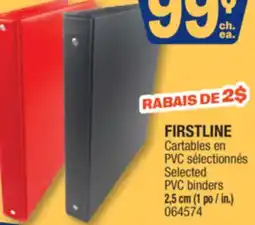 Jean Coutu FIRSTLINE Selected PVC binders offer