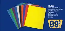 Jean Coutu HILROY Selected 2-pocket portfolios offer