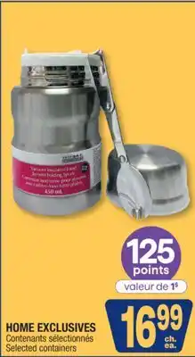 Jean Coutu HOME EXCLUSIVES Selected containers offer