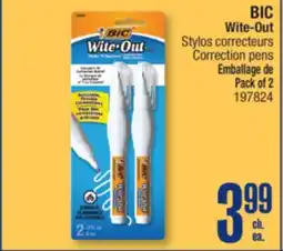 Jean Coutu BIC Wite-Out Correction pens offer