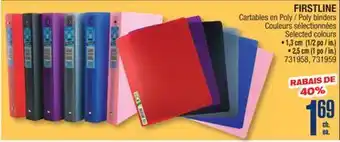 Jean Coutu FIRSTLINE Poly binders offer