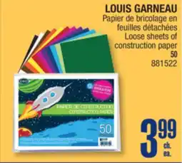 Jean Coutu LOUIS GARNEAU Loose sheets of construction paper offer