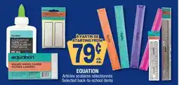 Jean Coutu EQUATION Selected back-to-school items offer