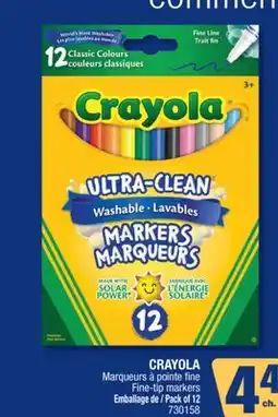 Jean Coutu CRAYOLA Fine-tip markers offer