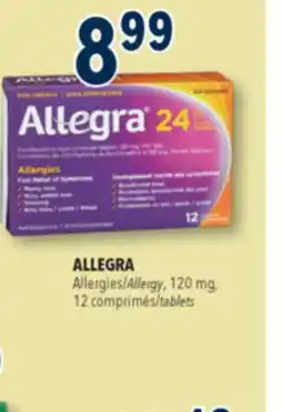 Familiprix Allegra non-drowsy 24 hour allergies antihistamine tablets 12un offer