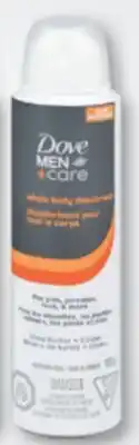 Familiprix Dove Men+Care whole body deodorant Shea Butter & Cedar 113g offer