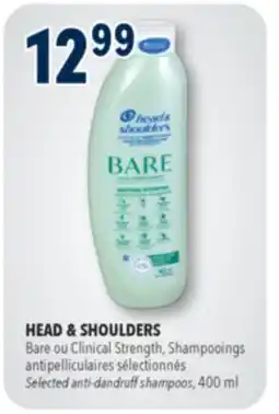 Familiprix Head & Shoulders Bare soothing hydration shampoo 400ml offer