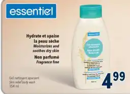 Familiprix ESSENTIEL Skin relief body wash, 354 ml offer
