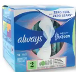 Familiprix Always Infinity pads flexi-wings S2 heavy flow 16un offer