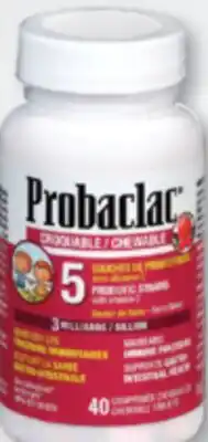 Familiprix Probaclac 5 probiotic strains berry flavor chewable tablets 40un offer