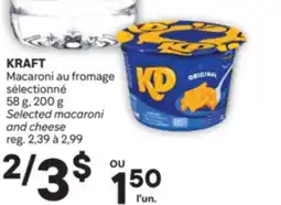 Brunet KRAFT Macaroni au fromage sélectionné offer