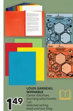 Brunet LOUIS GARNEAU, WINNABLE Cahier d'écriture, duo tang sélectionnés offer