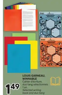 Brunet LOUIS GARNEAU, WINNABLE Cahier d'écriture, duo tang sélectionnés offer