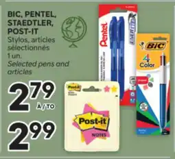 Brunet BIC, PENTEL, STAEDTLER, POST-IT Stylos, articles sélectionnés offer