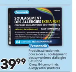 Brunet PERSONNELLE Produits sélectionnés pour aider au soulagement des symptômes d'allergies Cétirizine offer