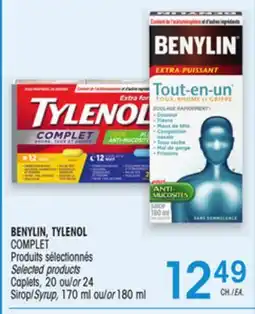 Uniprix BENYLIN, TYLENOL COMPLET Produits sélectionnés/Selected products Caplets, Sirop/Syrup offer