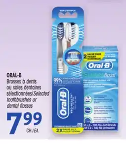 Uniprix ORAL-B Brosses à dents ou soies dentaires sélectionnées/Selected toothbrushes or dental flosses offer