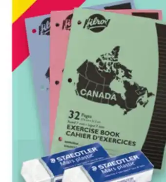 Uniprix STAEDTLER Gomme à effacer/Eraser HILROY CANADA Cahiers d'exercices/ Exercise books offer