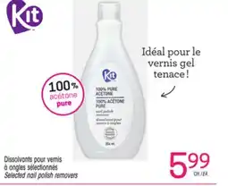 Uniprix KIT Dissolvants pour vernis à ongles sélectionnés/Selected nail polish removers offer