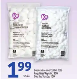 Uniprix Kit Boules de coton Régulières,Géantes/Cotton balls,Regular 300,Jumbo,100 offer