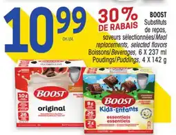 Uniprix BOOST Substituts de repas,saveurs sélectionnées/Meal replacements selected flavors offer