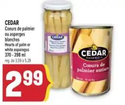 Marché Adonis CEDAR COEURS DE PALMIER OU ASPERGES BLANCHES | CEDAR HEARTS OF PALM OR WHITE ASPARAGUS offer