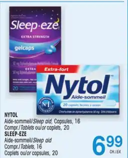 Uniprix NYTOL Aide-sommeil/Sleep aid, SLEEP-EZE Aide-sommeil/Sleep aid offer