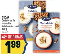 Marché Adonis CEDAR CÉRÉALES DE RIZ MAHALABIA | CEDAR MAHALABIA RICE CEREAL offer