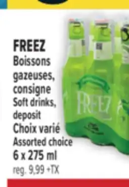 Marché Adonis FREEZ BOISSONS GAZEUSES, CONSIGNE | SOFT DRINKS, DEPOSIT offer