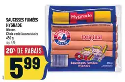 Marché Adonis SAUCISSES FUMÉES HYGRADE Wieners offer