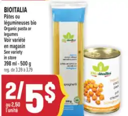 Marché Adonis BIOITALIA Pâtes ou légumineuses bio | Organic pasta or legumes offer