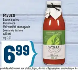 Marché Adonis FAVUZZI SAUCE À PATES | FAVUZZI PASTA SAUCE offer