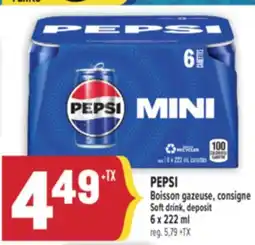 Marché Adonis PEPSI BOISSON GAZEUSE, CONSIGNE | PEPSI SOFT DRINK, DEPOSIT offer