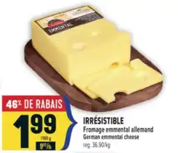 Marché Adonis IRRÉSISTIBLE Fromage emmental allemand | German emmental cheese offer