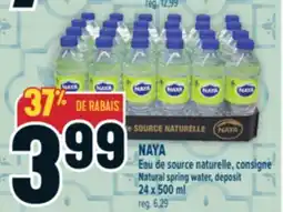 Marché Adonis NAYA EAU DE SOURCE NATURELLE | NAYA NATURAL SPRING WATER offer
